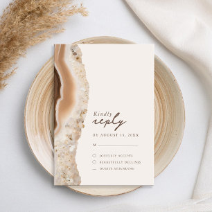 Cartons Réponse Mariage en marbre d'Agate de pierre