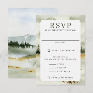 Cartons Réponse Mariage extérieur aquarelle