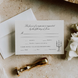 Cartons Réponse Mariage fantaisiste illustré