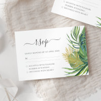 Mariage Feuille de palme sauvage tropicale