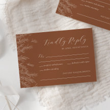 Mariage Feuille minimaliste en terre cuite moderne