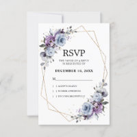 Mariage Fleurs de Lilas Bleu Poussiéreux Navy Viol
