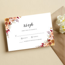 Mariage Floral Aquarelle Rouge Bourgogne