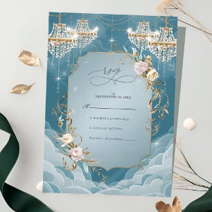 Cartons Réponse Mariage floral brillant