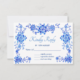 Cartons Réponse Mariage Floral Garland