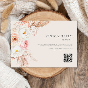 Cartons Réponse Mariage floral minimaliste Boho Fall