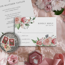 Mariage Floral Rose Pâle Élégant