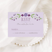 Mariage Floral Rustique Violet et Vert