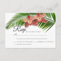 Mariage floral tropical à l'orchidée et à la feuil