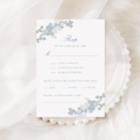 Mariage Floral Vintage Bleu Douce Romantique