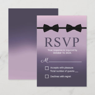 Cartons Réponse Mariage gay double Cravate de la mâchoire violette