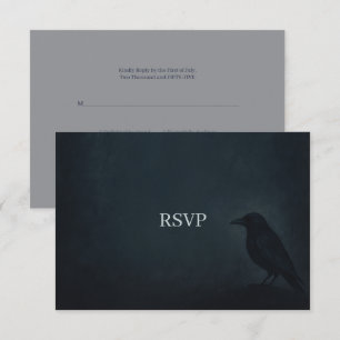Cartons Réponse Mariage gothique Raven