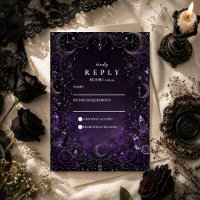 Mariage gothique violet romantique