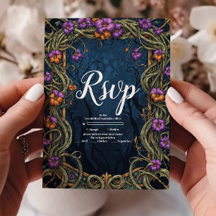 Cartons Réponse Mariage Halloween Art Nouveau gothique