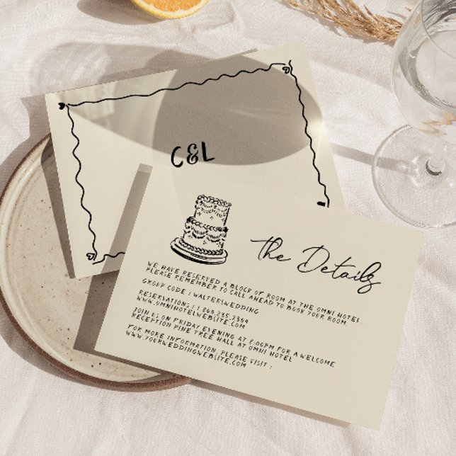 Cartons Réponse Mariage manuscrit rétro à la main (Créateur téléchargé)