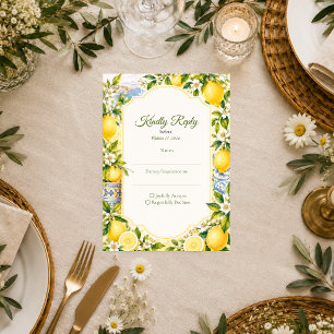 Cartons Réponse Mariage Méditerranéen Romantique