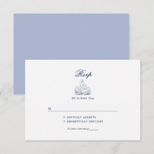 Cartons Réponse Mariage minimaliste de bouquet nuptial