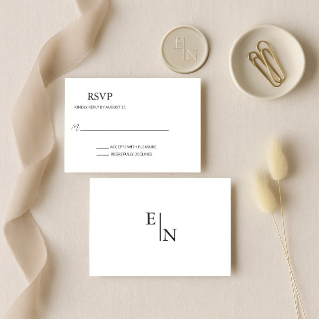 Cartons Réponse Mariage minimaliste moderne (Créateur téléchargé)