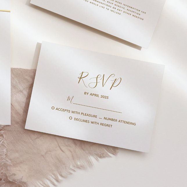 Cartons Réponse Mariage minimaliste simple (Créateur téléchargé)