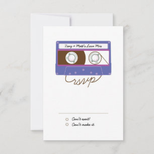 Cartons Réponse Mariage Mixtape Indie Rétro (violet/bleu)