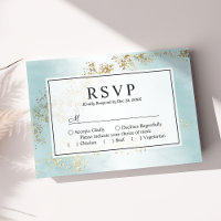 Mariage Moderne Luxe Paillettes D'or Brume de Teal