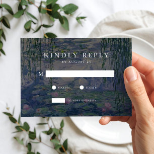 Cartons Réponse Mariage Monet Water Lilies