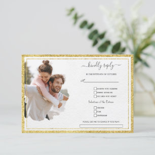 Cartons Réponse Mariage photo couleur aquarelle unique