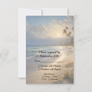 Cartons Réponse Mariage plage