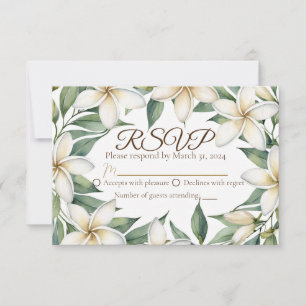 Cartons Réponse Mariage Plumeria