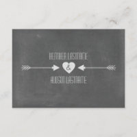 Mariage R.S.V.P. inspirée des flèches blanches du