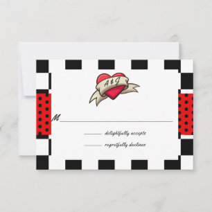 Cartons Réponse Mariage Rockabilly