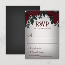 Mariage Romance Sombre Roses Rouges Gypsophile