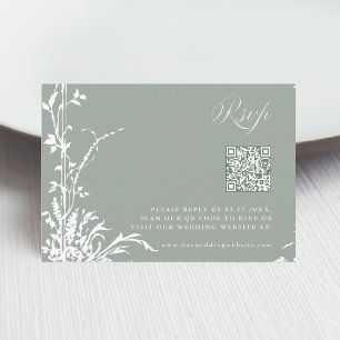 Cartons Réponse Mariage romantique dans un jardin botanique Vert S