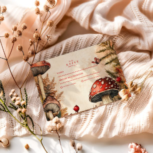 Cartons Réponse Mariage Romantique en Forêt Fantaisiste d'Automne