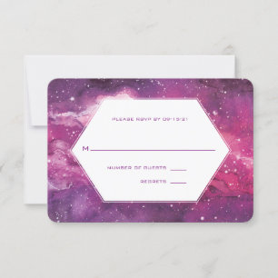 Cartons Réponse Mariage rose cosmique Stardust