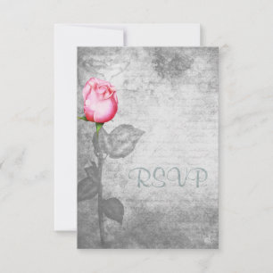 Cartons Réponse Mariage rose rose rose vintage