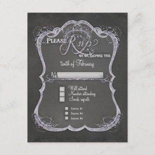 Cartons Réponse Mariage rustique de la feuille typographique