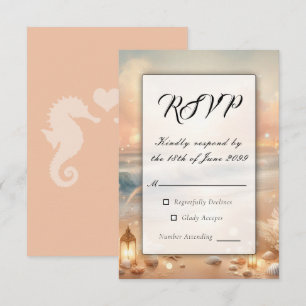 Cartons Réponse Mariage Seaside Sparkle et Sunset Dreams