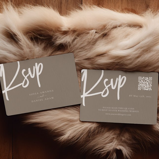 Cartons Réponse Mariage simple moderne minimaliste (Créateur téléchargé)