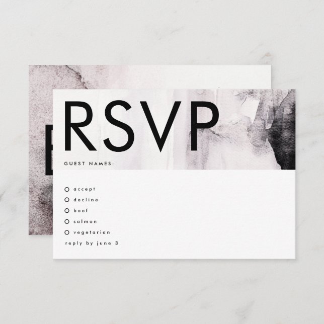 Cartons Réponse Mariage ultra moderne neutre pour les femmes (Devant / Derrière)