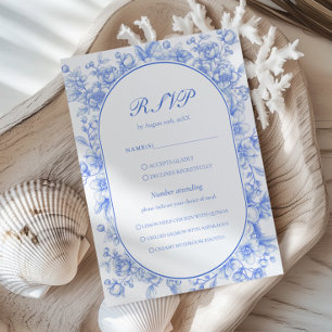 Cartons Réponse Mariage victorien floral quelque chose de bleu Sho