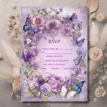 Mariage vintage de la lavande à papillon botanique
