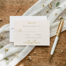Mariage Vintage Fleurs Françaises Or et Crème