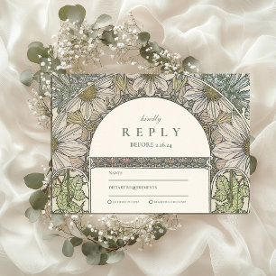 Cartons Réponse mariage vintage Garden Arch