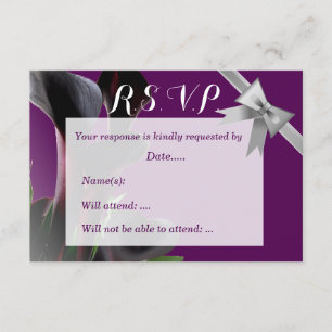 Cartons Réponse Mariage violet Calla Lily