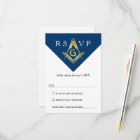 Masonic Navy Blue et Gold Elegant Freemason