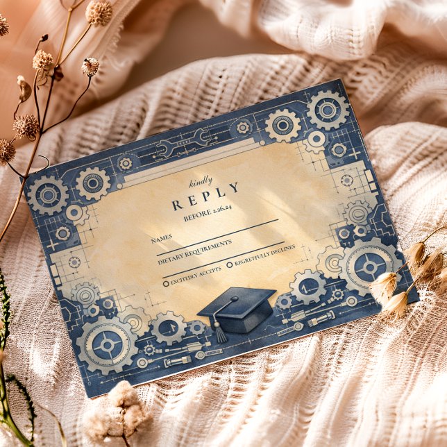 Cartons Réponse Mechanical Engineer Graduation (Créateur téléchargé)