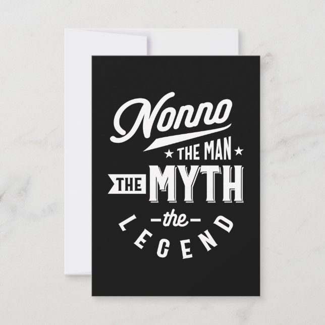 Cartons Réponse Mens Nonno L'Homme Le Mythe La Légende T-shirt Gra (Devant)