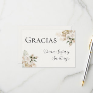 Cartons Réponse Merci Mariage Boho espagnol
