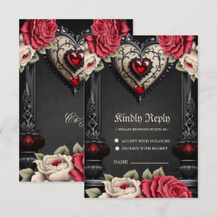 Cartons Réponse Merveilleux coeur gothique généreux.